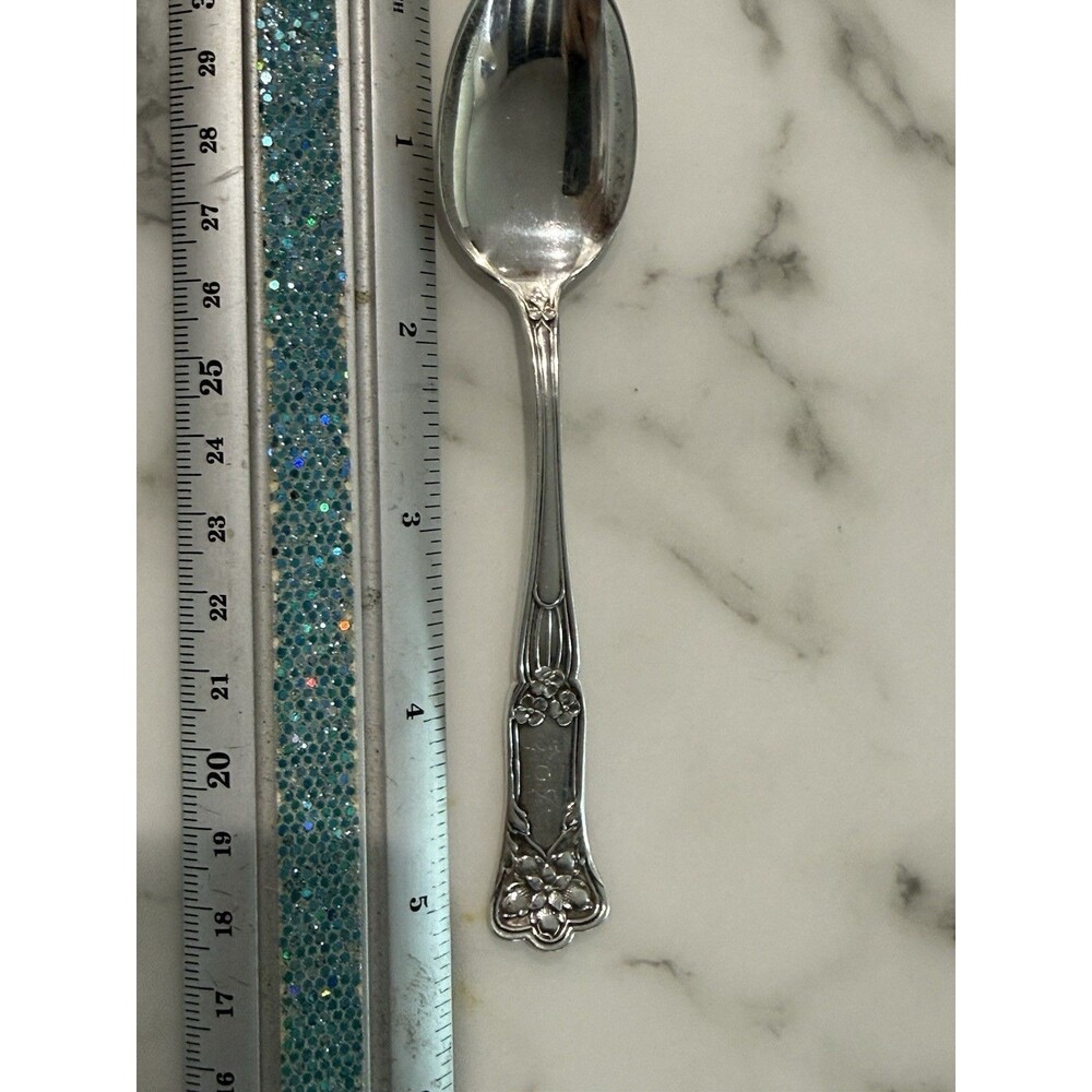 Antique Gorham Atlanta Sterling Coffee Teaspoon 5.25" monogrammed 1911 on back